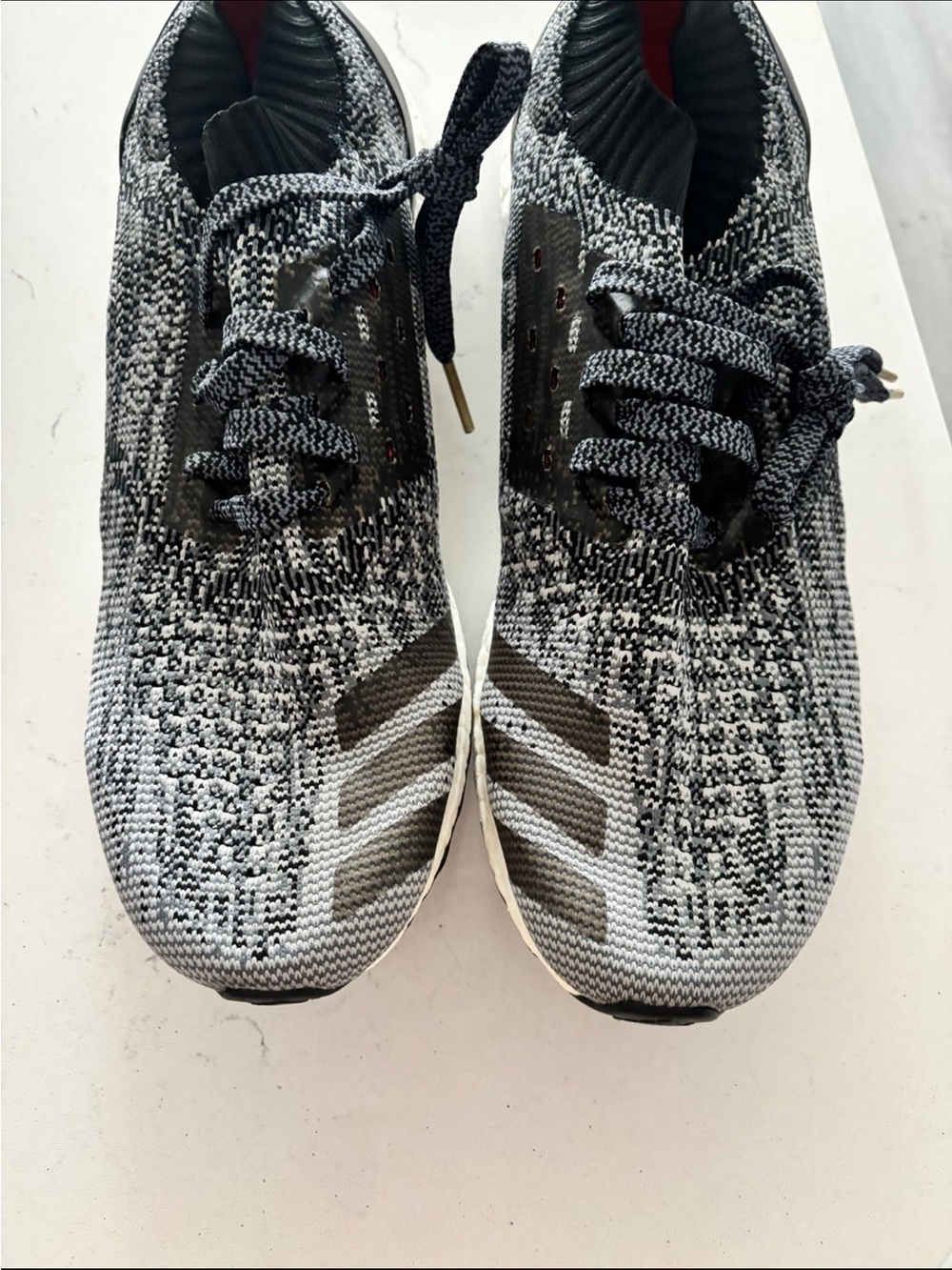 adidas Men’s Grey and Black Knit Sneakers